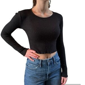 American Eagle Cropped Ribbed top women’s size small